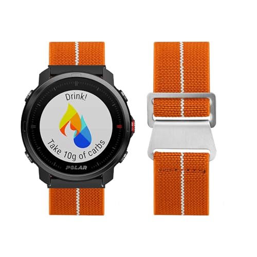 Armband Kompatibel für Polar Grit X Pro Nylon Armband Titan Haken Armbänder Sport Nylon Elastisch Einstellbar für Damen Herren Stretch Ersatzarmband mit Polar Grit X Pro (K,Grit X Pro) von HAZARA
