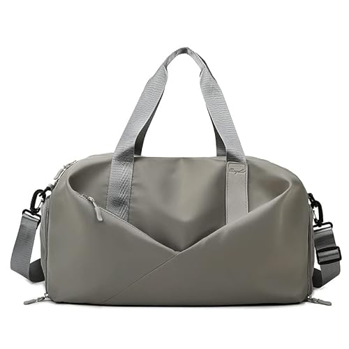 Frauen Sport Sporttasche Reise Trocken Nass Tasche Handtasche Multifunktions Schwimmen Schulter Messenger Wochenende Fitness Training Tasche (Farbe : Big Gray) von HAZARA