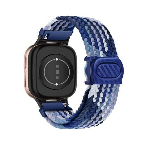 Geflochtenes Armband Kompatibel für Honor Watch 4 Armbänder für Damen Herren Ersatzarmband Solo Loop für Honor Watch 4 Armband Nylon Sport Elastisches Band für Honor Watch 4 (D,Nylon) von HAZARA