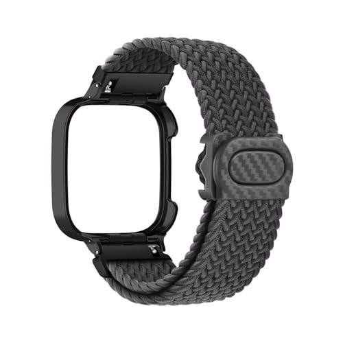 Geflochtenes Armband Kompatibel für Redmi Watch 3 Active Armbänder für Damen Herren Ersatzarmband Solo Loop für Redmi Watch 3 Active Armband Nylon Sport Band für Redmi Watch 3 Active (Q,Nylon) von HAZARA