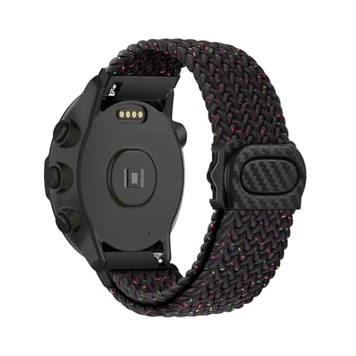 Geflochtenes Armband Kompatibel für Suunto 7 Armbänder für Damen Herren Ersatzarmband Solo Loop für Suunto 7 Armband Nylon Sport Elastisches Band für Suunto 7 (F,Nylon) von HAZARA