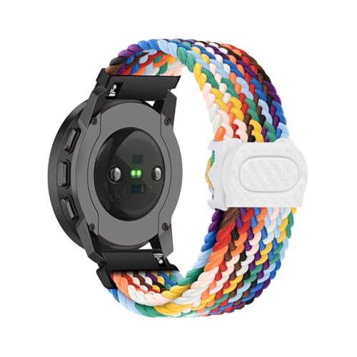 Geflochtenes Armband Kompatibel für Suunto 9 Peak Armbänder für Damen Herren Ersatzarmband Solo Loop für Suunto 9 Peak Armband Nylon Sport Elastisches Band für Suunto 9 Peak (L,Nylon) von HAZARA