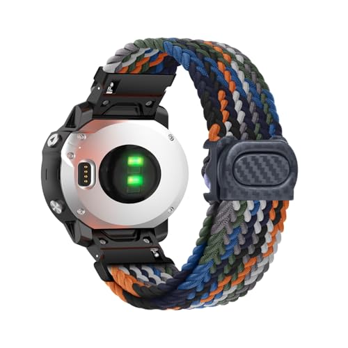 Geflochtenes Armband für Fenix 7S Sapphire Solar Armbänder für Damen Herren Ersatzarmband Solo Loop für Fenix 7S Sapphire Solar Armband Nylon Sport Band für Fenix 7S Sapphire Solar (J,Nylon) von HAZARA