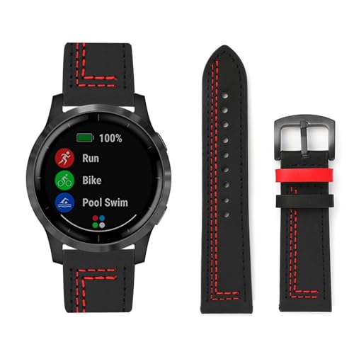 HAZARA Lederarmband Kompatibel für Garmin Venu 3|Venu 2 Armband Leder Armband Weiches Echtleder für Herren Damen Ersatzarmband Einstellbar Armbänder mit Garmin Venu 3|Venu 2 (C,Leder) von HAZARA