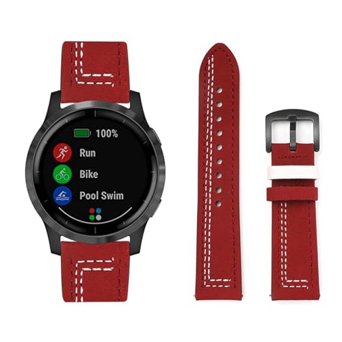 HAZARA Lederarmband Kompatibel für Garmin Venu 3|Venu 2 Armband Leder Armband Weiches Echtleder für Herren Damen Ersatzarmband Einstellbar Armbänder mit Garmin Venu 3|Venu 2 (X,Leder) von HAZARA