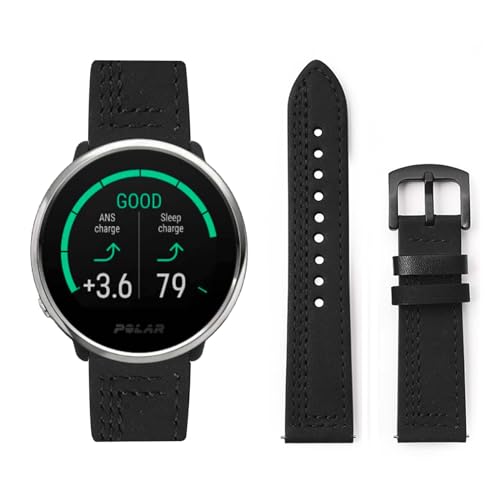 HAZARA Lederarmband Kompatibel für Polar Ignite 3/Ignite 2 Armband Leder Armband Weiches Echtleder für Herren Damen Ersatzarmband Einstellbar Armbänder mit Polar Ignite 3/Ignite 2 (Z,Leder) von HAZARA