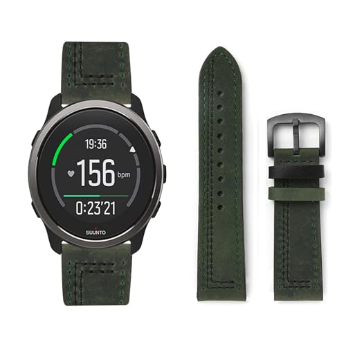 HAZARA Lederarmband Kompatibel für Suunto Vertical Armband Leder Armband Weiches Echtleder für Herren Damen Ersatzarmband Einstellbar Armbänder mit Suunto Vertical (B,Leder) von HAZARA
