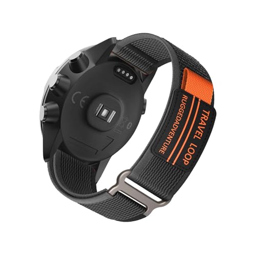 HAZARA Nylon Armband Kompatibel mit Suunto 9 Armbänder Sport Armband für Damen Herren Sportarmband Adjustable Textil Loop Ersatzarmband für Suunto 9 ﻿ Armband (j,Nylon) von HAZARA