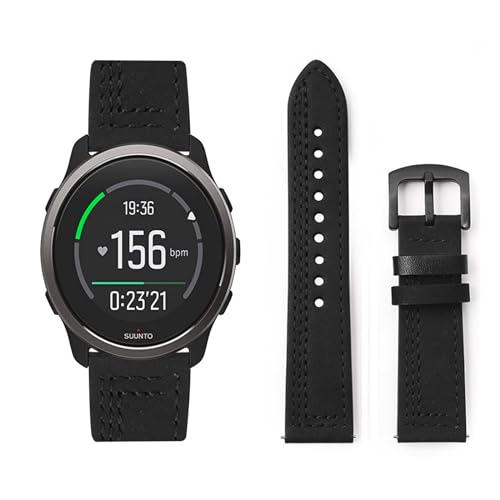 Lederarmband Kompatibel für Suunto Vertical Armband Leder Armband Weiches Echtleder für Herren Damen Ersatzarmband Einstellbar Armbänder mit Suunto Vertical (F,Leder) von HAZARA