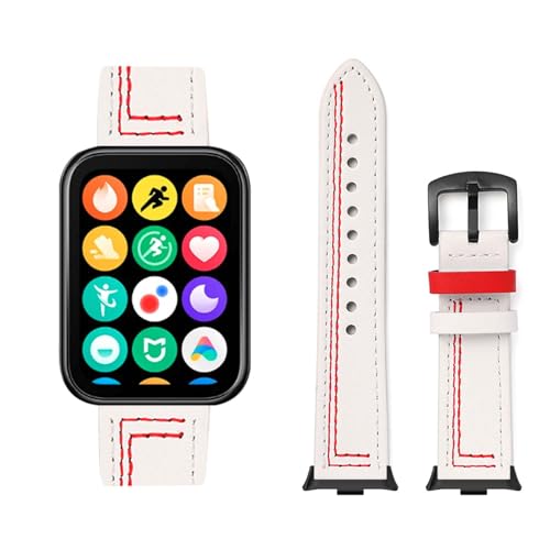 Lederarmband Kompatibel für Xiaomi Mi Band 8 Pro Armband Leder Armband Weiches Echtleder für Herren Damen Ersatzarmband Einstellbar Armbänder mit Xiaomi Mi Band 8 Pro (C,Mi Band 8 Pro) von HAZARA
