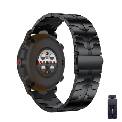 Metall Armband Kompatibel für Polar Grit X/Grit X Pro Edelstahl Armband mit Herren Damen Ersatzarmband mit Polar Grit X/Grit X Pro Uhrenarmbänder Metall Band für Polar Grit X Pro (A,22mm) von HAZARA