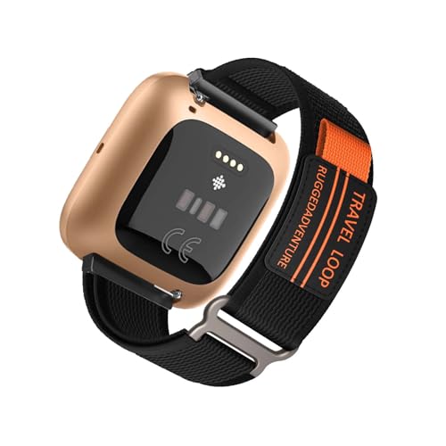 Nylon Armband Kompatibel mit Fitbit Versa 2 Armbänder Sport Armband für Damen Herren Sportarmband Adjustable Textil Loop Ersatzarmband für Fitbit Versa 2 (E,Versa 2) von HAZARA