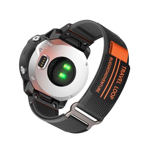 Nylon Armband Kompatibel mit Garmin Fenix 6S Solar Armbänder Sport Armband für Damen Herren Sportarmband Adjustable Textil Loop Ersatzarmband für Garmin Fenix 6S Solar (G,Nylon) von HAZARA
