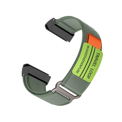 Nylon Armband Kompatibel mit Garmin Fenix 7 Armbänder Sport Armband für Damen Herren Sportarmband Adjustable Textil Loop Ersatzarmband für Garmin Fenix 7 (h,Nylon) von HAZARA