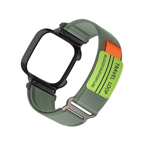 Nylon Armband Kompatibel mit Redmi Watch 3 Active Armbänder Sport Armband für Damen Herren Sportarmband Adjustable Textil Loop Ersatzarmband für Redmi Watch 3 Active (j,Nylon) von HAZARA