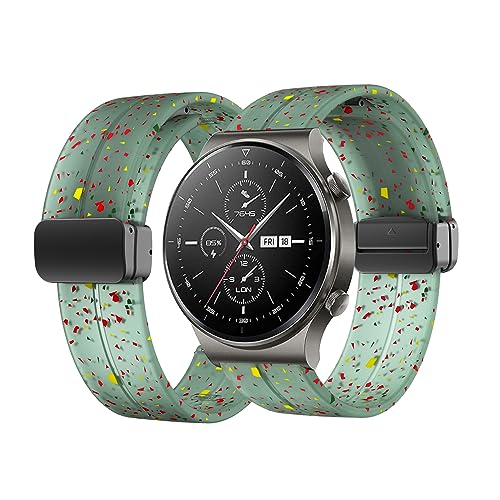 Silikon Armband für Huawei Watch GT2 Pro Magnetisch Armband 22mm Ersatzarmband Sport Silikon Weiches Armbänder mit Herren Damen Sportarmband mit Huawei Watch GT 2 Pro Ersatzband (17,22mm) von HAZARA