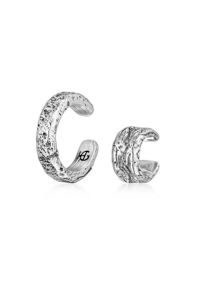 HAZE & GLORY Ohrklemme Earcuff Strukturiert 2er Set 925 Silber von HAZE & GLORY