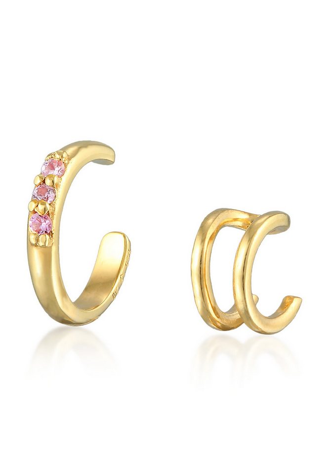 HAZE & GLORY Ohrklemmen-Set Earcuff Set Glam 925 Silber vergoldet von HAZE & GLORY
