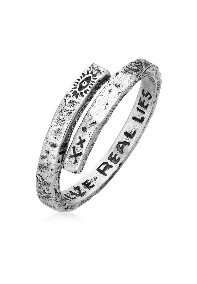 HAZE & GLORY Silberring Herren - Twisted Eye 925 Silber, Evil Eye von HAZE & GLORY