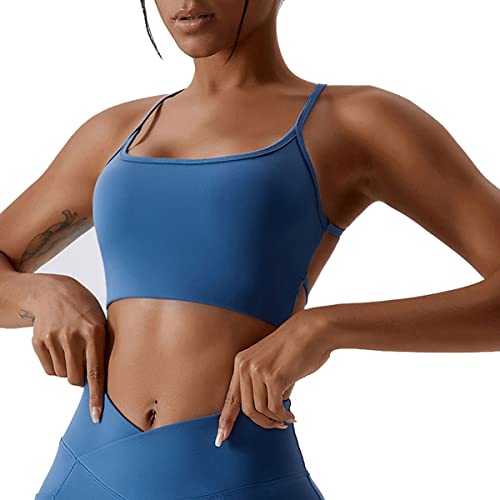 HAZENS Damen Sport Bra Gepolsterter Sport-Bra Crossback - Sport Bra Top für Yoga Fitness Joggen Laufen, Atmungsaktiv Bra mit Abnehmbaren Cups, ohne Bügel von HAZENS