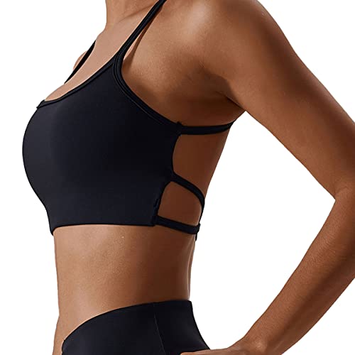 HAZENS Damen Sport Bra Gepolsterter Sport-Bra Crossback - Sport Bra Top für Yoga Fitness Joggen Laufen, Atmungsaktiv Bra mit Abnehmbaren Cups, ohne Bügel von HAZENS