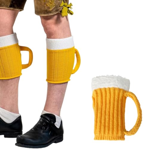 HAZMA 1 Paar Original Bavarian Beer Socks Perfekt Für Ihre Oktoberfest-Bayern-Bierfest-Dekoration Perfekt Zu Ledershorts, Badehosen, Bikinis(Biersocken Mit Henkel) von HAZMA