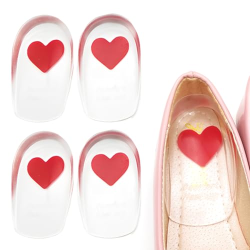 HAZMA 2 Paar Premium Fersensporn Einlagen, Profi Fersenkissen Einlagen, Einlagen Fersensporn Damen, Fersensporn Einlagen Gel Für Lindern Plantarfasziitis, Herren Und Damen (Rosa Herz),Exzellent von HAZMA