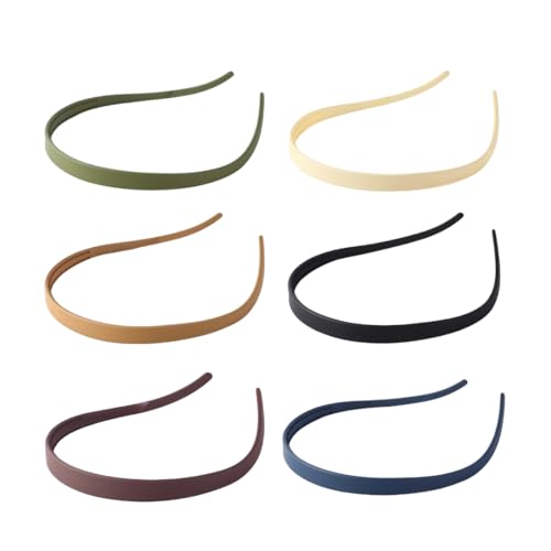 HAZMA 6 Stück Haarreifen Damen,Flex-Haarreifen Ohne Druck,Haarreif Für Brillenträger,Sonnenbrille Haarreifen,Dünne Haarreifen Damen,Mattes Finish,Haarspangen Damen Dünnes Haar von HAZMA