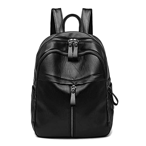 HAssy PU-Leder-Rucksack, adretter Stil, Schultaschen, modisch, einfarbig, Schultertasche, Damen, große Kapazität, Handtaschen von HAssy