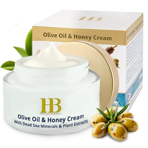 HB Dead Sea Minerals Olivenöl & Honig Gesichtscreme – Feuchtigkeitsspendende gesichtscreme damen für weiche Haut | moisturizer face & gesichtspflege | anti aging creme frauen | 50ml HB Dead Sea Minerals Olivenöl & Honig Gesichtscreme – Feuchtigkeitsspendende gesichtscreme damen für weiche Haut | moisturizer face & gesichtspflege | anti aging creme frauen | 50ml von HB DEAD SEA MINERALS