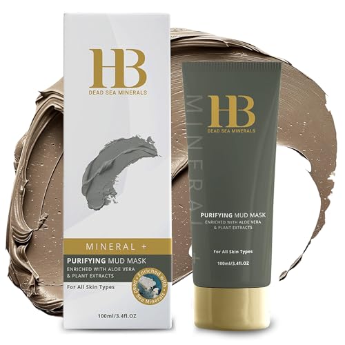 HB Dead Sea Minerals Gesichtsmaske mit Aloe Vera & Totes Meer Schlamm – Gesichtscreme für intensive Hautpflege, ideal Gesichtsmaske Frauen und Männer, 100ml von HB DEAD SEA MINERALS