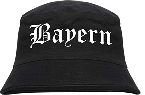 HB_Druck Bayern Fischerhut mit Wappen - Bucket Hat L/XL Schwarz von HB_Druck