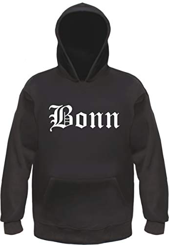 Bonn Kapuzensweatshirt - Altdeutsch Bedruckt - Hoodie Kapuzenpullover 4XL Schwarz von HB_Druck