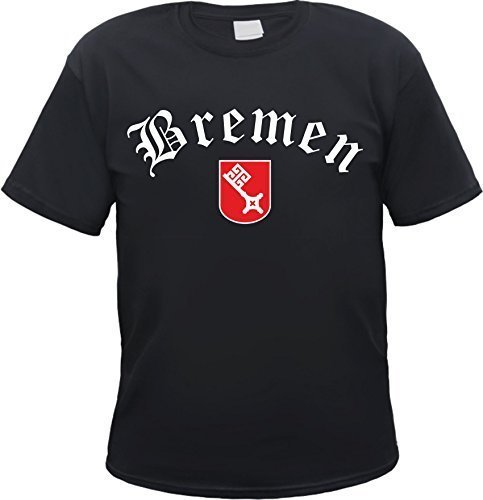 Bremen T-Shirt - Schwarz oder Weiss - mit Wappen - S bis 3XL - Hansestadt Schwarz 2XL von HB_Druck