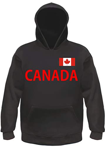 Canada Kapuzensweatshirt - Bedruckt mit Flagge - Hoodie Kapuzenpullover 3XL Schwarz von HB_Druck