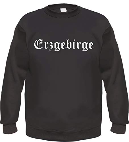 Erzgebirge Sweatshirt - Altdeutsch - Bedruckt - Pullover M Schwarz von HB_Druck