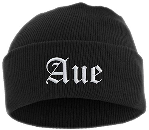 HB_Druck AUE Umschlagmütze - Mütze - Bestickt - Einheitsgröße Schwarz von HB_Druck
