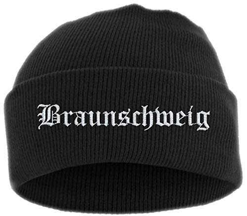 HB_Druck Braunschweig Umschlagmütze - Mütze - Bestickt - Einheitsgröße Schwarz von HB_Druck