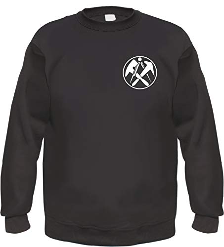 HB_Druck Dachdecker Sweatshirt Pullover L Schwarz von Xamic