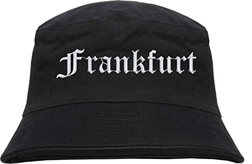 HB_Druck Frankfurt Fischerhut - Bucket Hat - Bestickt - Schwarz L/XL von HB_Druck