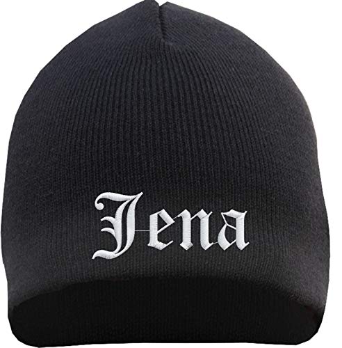 HB_Druck JENA Beanie Mütze - Altdeutsch - Bestickt - Strickmütze Wintermütze Einheitsgröße Schwarz von HB_Druck