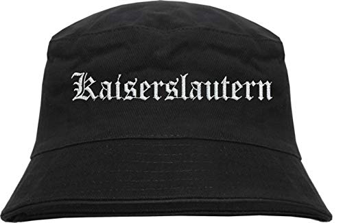 HB_Druck Kaiserslautern Fischerhut - Bucket Hat - Bestickt - Schwarz L/XL von HB_Druck