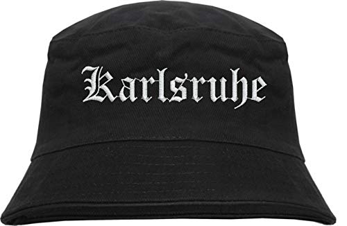 HB_Druck Karlsruhe Fischerhut - Bucket Hat - Bestickt - Schwarz L/XL von HB_Druck