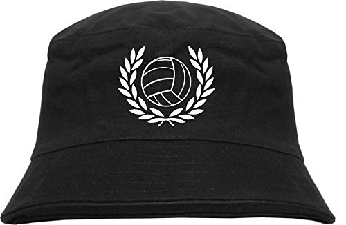 HB_Druck Lorbeerkranz + Fussball Fischerhut - Bucket Hat L/XL Schwarz von HB_Druck