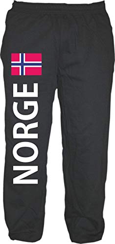 HB_Druck Norge Jogginghose - Sweatpants - Jogger - Hose L Schwarz von HB_Druck