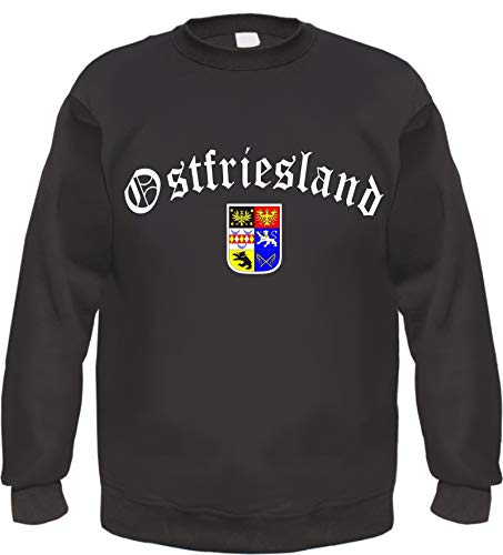 HB_Druck Ostfriesland Sweatshirt Pullover 4XL Schwarz von HB_Druck