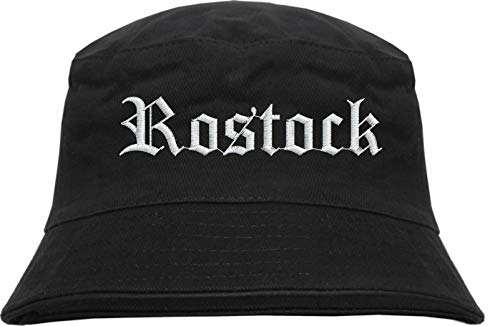 HB_Druck Rostock Fischerhut - Bucket Hat - Bestickt - Schwarz L/XL von HB_Druck