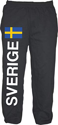 HB_Druck Sverige Jogginghose - Sweatpants - Jogger - Hose XL Schwarz von HB_Druck