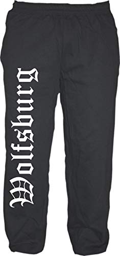 HB_Druck Wolfsburg Jogginghose - Altdeutsch - Sweatpants - Jogger - Hose Schwarz L von HB_Druck