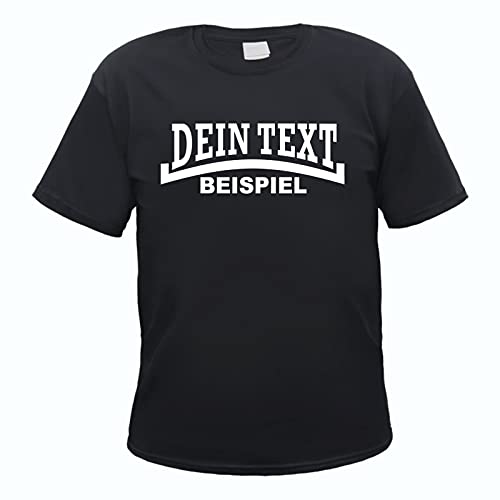 Individuelles Herren T-Shirt - Linie - mit Wunschtext Bedruckt Schwarz XL von HB_Druck